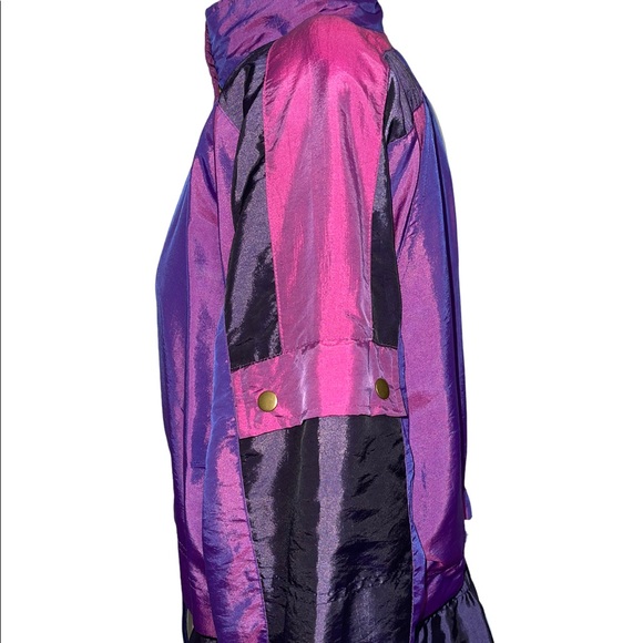 WILD! 90s Vintage Purple Iridescent Tracksuit | Size XL - Picture 8 of 16